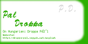 pal droppa business card